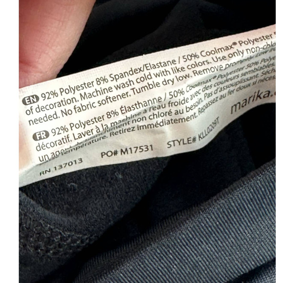 Marika gray black white color block chill Tek athletic leggings size Small - Picture 6 of 11